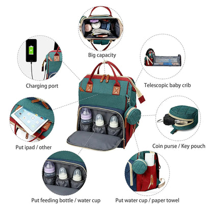 3 In 1 Diaper Bag Backpack